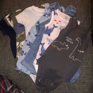 Baby Boy 9 Month Onsie/Overall Bundle